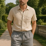 Mikkel™ | Grå linneshorts Mariner