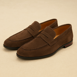 Pennloafers i mocka "Old Money"
