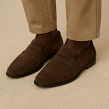 Pennloafers i mocka "Old Money"