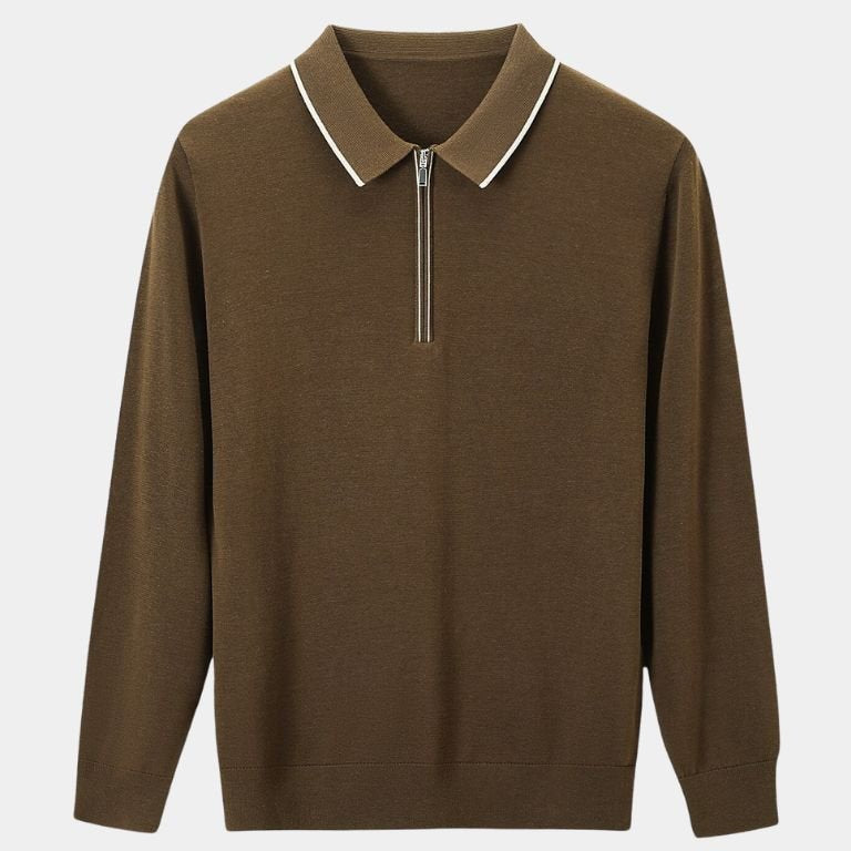 Poul™ | Elfenbensfärgad långärmad tröja i Elite-modell