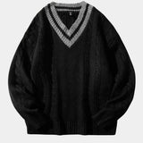 Poul™ | Stickad tröja med v-ringning