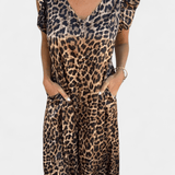 Ronja | Leopardmönstrad jumpsuit