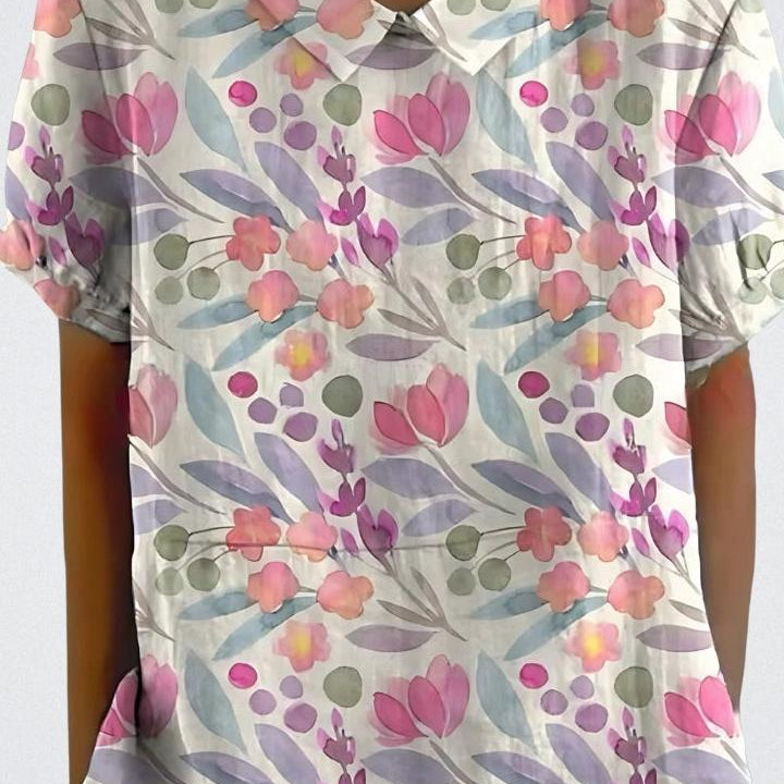 Selma | Blommönstrad blus