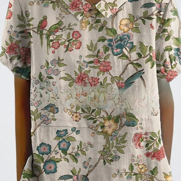 Selma | Blommönstrad blus