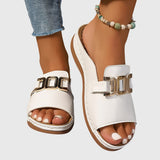 Silje | Sandaler med guldfärgat spänne