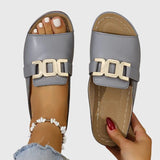 Silje | Sandaler med guldfärgat spänne
