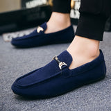 Loafers i mocka för affärsbruk