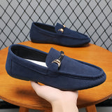 Loafers i mocka för affärsbruk