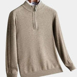 Vilhelm™ | Basic tröja med halv dragkedja