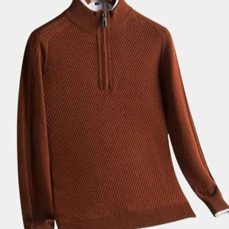 Vilhelm™ | Basic tröja med halv dragkedja
